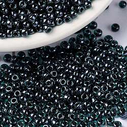 Miyuki runde Rocailles Perlen, japanische Saatperlen, 8/0, (rr362) rubinroter Smaragdglanz, 3 mm, Bohrung: 1.1 mm, ca. 422~455 Stk. / 10 g
