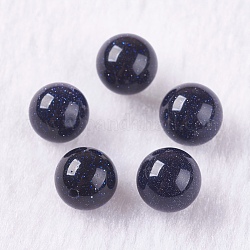 Синтетические голубые шарики голдстоуновские, половине просверлил, круглые, 6 мм, отверстие : 1 мм