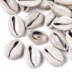 Perle naturali di conchiglia di ciprea, Senza Buco / undrilled, biancheria, 22~28x16~19x8~9mm