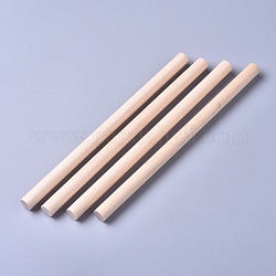 Des bâtons de bois, tiges de cheville, pour le modèle architectural de construction artisanale de sucettes, floral blanc, 140x8mm