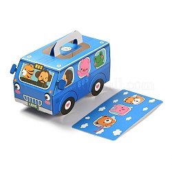 Бумажные коробки формы автомобиля, с ручкой, коробки конфет печенья нуга, Плут синий, 172x92x96 мм