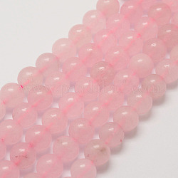 Природного розового кварца нитей бисера, круглые, окрашенные, 4 мм, отверстие : 1 мм, около 86 шт / нитка, 14.7 дюйм