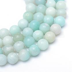 Round Natural Grade A Amazonite Bead Strands, 4~5mm, Hole: 1mm, about 83~93pcs/strand, 14.5~15.3 inch