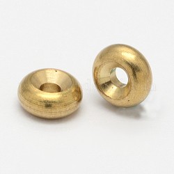 Rondelle Messing Abstandsperlen, golden, 8x3.5 mm, Bohrung: 2 mm