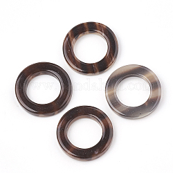 Anelli di collegamento in resina, anello, sienna, 18x3 mm, diametro interno: 11 mm