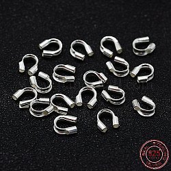 925 Sterling Silver Wire Guardian, Silver, 5x5x1.1mm, Hole: 0.6mm