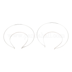 Fornituras de banda para el cabello de hierro, anillo doble, para lolita, accesorios de la corona, Platino, 215x213x5mm, diámetro interior: 143x120 mm