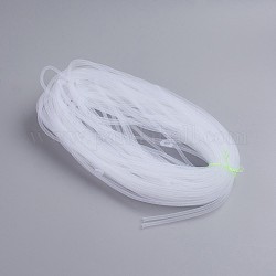 Filo tubolare, corda di filo netto plastico, bianco, 4mm, 50 yard / bundle (150 piedi / bundle)