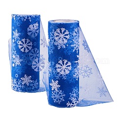Schneeflocken-Deko-Netzbänder, Tüllstoff, Tüllrollen-Spulengewebe für Rockherstellung, Blau, 6 Zoll (15 cm), etwa 10 yards / Rolle (9.144 m / Rolle)