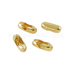 Brass Ball Chain Connectors, Golden, 9.5~10x3.5mm, Fit for 2.4mm ball chain