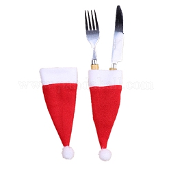 Set di posate di stoffa cappello natalizio borse, copri coltelli e forchette per la tavola di Natale forniture per decorazioni per la disposizione del ristorante dell'hotel, cappello, 126x60x6mm
