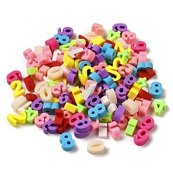 Perles en pâte polymère manuel, nombre, couleur mixte, 9.5~10.5x4.5~7.5x3.5~4.5mm