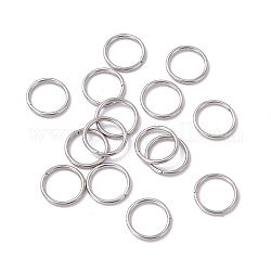 304 Edelstahl Ringe springen, offene Ringe springen, Runde, Edelstahl Farbe, 15x1.5 mm, Innendurchmesser: 12.3 mm