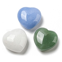3pcs 3 cuentas de piedras preciosas mixtas naturales de estilo, sin agujero / sin perforar, corazón, 25~26x25x10.5~13mm, 1pc / estilo