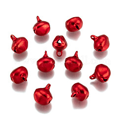 Charms campana in alluminio, rosso, 14x11.5x10mm, Foro: 2 mm