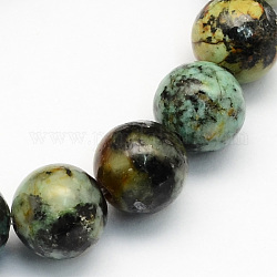 Natürliche afrikanische türkisfarbene (Jaspis) runde Perlenstränge, 8.5 mm, Bohrung: 1.2 mm, ca. 47 Stk. / Strang, 15.5 Zoll