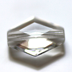 Imitazione branelli di cristallo austriaco, grado aaa, sfaccettato, bicono, chiaro, 14x12x6mm, Foro: 0.9~1 mm