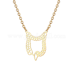 Edelstahl-Anhänger-Halsketten für Frauen, echtes 18k vergoldet, keine Größe