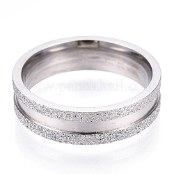 201 рифленое кольцо из нержавеющей стали для мужчин и женщин, цвет нержавеющей стали, внутренний диаметр: 19 мм, широк: 6 мм