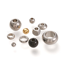 Séparateurs perles en acier inoxydable, couleur mixte, 2.8~10x2~6.5mm, Trou: 1.2~5.8mm