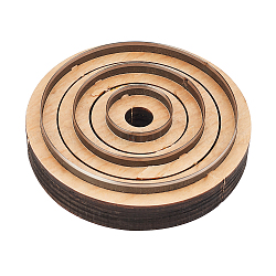 Utensile da taglio rotondo in pelle di legno, cerchio die taglierina in pelle, con lama in acciaio, grano, 4.45~10.45x2.4~2.35cm, diametro interno: 2.95~8.9 cm, 3 pc / set