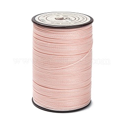 ラウンドワックスポリエステル糸ストリング  マイクロマクラメコード  ツイストコード  革縫い用  ピンク  0.45mm  約174.97ヤード（160m）/ロール