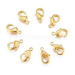 Brass Lobster Claw Clasps, Parrot Trigger Clasps, Golden, 12x7x3mm, Hole: 1mm