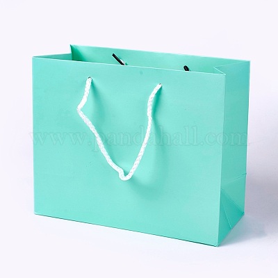 10pcs Tiffany Blue Paper Bag Kraft Packaging Gift Paper Bag