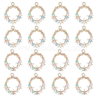 Pendentifs d'émail en laiton &nbsp;KK-PH0004-32-1