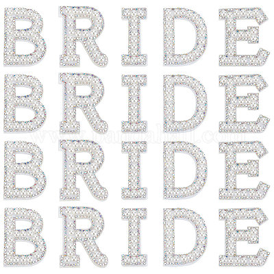 Rhinestone Sparkle Letter Patches Iron on Sew on Alphabet Embroidery  Clothes 