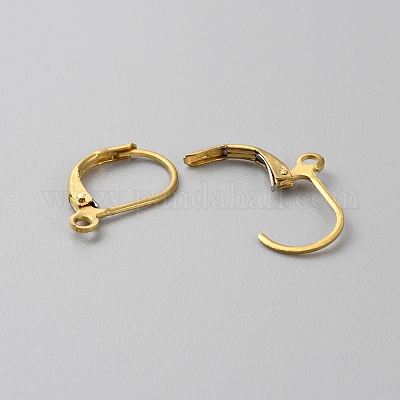 Латунная фурнитура Leverback для серег KK-WH0044-142D-G-1