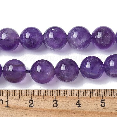 Natürlichen Amethyst Perlen Stränge&nbsp;G-R446-10mm-21-A-1