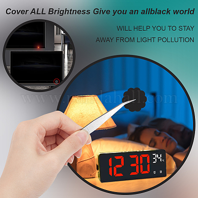 Adesivi Oscuranti Per Luci LED | 4 Pezzi | Riduzione Luminosità 50-80% | Per Router, Modem, Sveglie | Facili Da Applicare, Neri