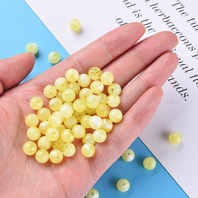 Акриловые бусины&nbsp;MACR-S375-001B-08-1