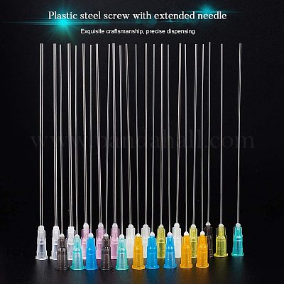 60 Pcs/lot 1 Inch Synthetical Blunt Tip Dispensing Needle With