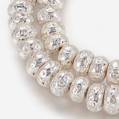 Гальванические бусины из натуральной лавы&nbsp;G-P400-06-1