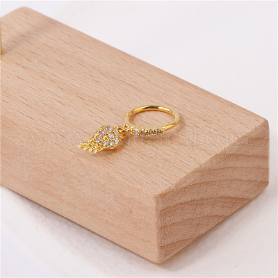 Латунные микропаве прозрачные кубические цирконии подвески кольца для носа WG50B47-01-1