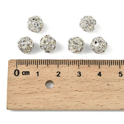 Messing Legierung Strass Perlen&nbsp;LS-RB-A019-8mm-01S-1