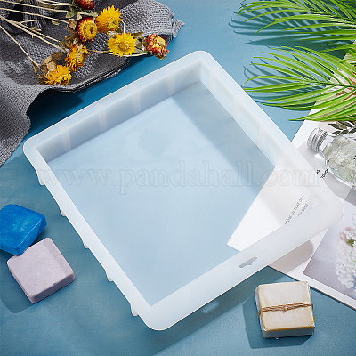 DIY Soap Silicone Molds, Resin Casting Molds, For UV Resin, Epoxy Resin  Jewelry Making, Rectangle, White, 320x290x48mm, Hole: 9x26mm, Inner  Diameter