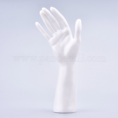 White Polystyrene Hand Ring Necklace And Bracelet Jewelry Display Holder Stand 