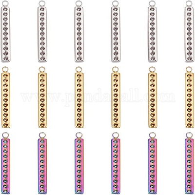 18 шт. подвеска-кабошон из нержавеющей стали 304 двух цветов&nbsp;FIND-AR0004-95-1