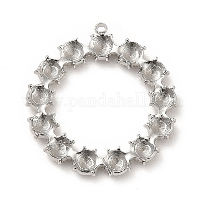 Подвеска из нержавеющей стали 304 со стразами&nbsp;LS-STAS-P312-07P-1