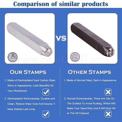 BENECREAT 2mm Star Design Metal Stamp Set Leather Metal Punch Stamps for DIY Jewelry Crafts Wood Punch Stamping