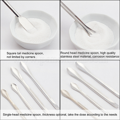 Lab Stainless Steel Medicine Use Small Scoop Sample Spoon Powder