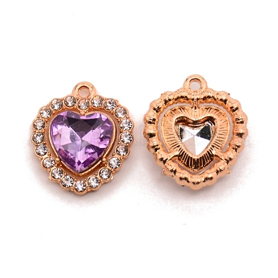 Подвески из сплава и страза&nbsp;FIND-WH0100-23B-1