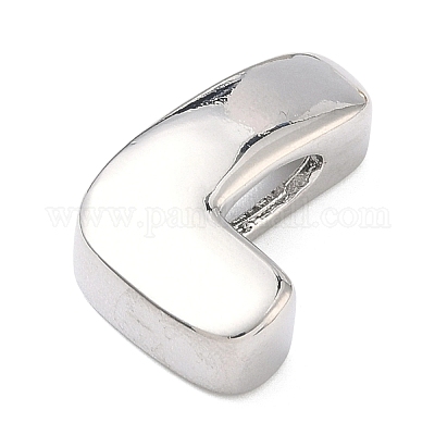 Латунные бусины с инициалами&nbsp;KK-B167-27P-01L-1