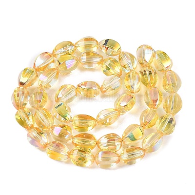 Стеклянные бусины с гальваническим покрытием &nbsp;EGLA-T028-01E-1