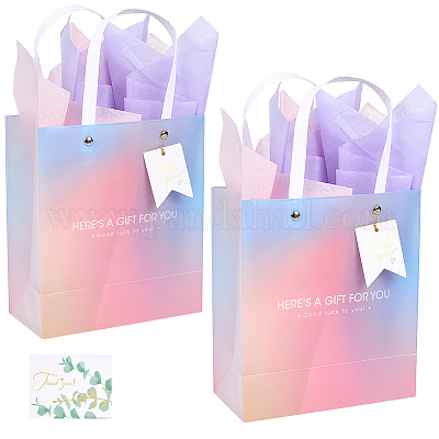 2 Stück Geschenktüten aus Papier mit Farbverlauf&nbsp;ABAG-SP0001-28-1
