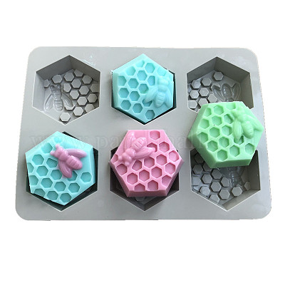 Bees & Honeycomb Silicone Mold - Great Size