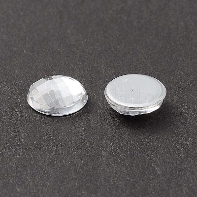 Cabochons en acrylique avec strass &nbsp;GACR-R002-8mm-08-1